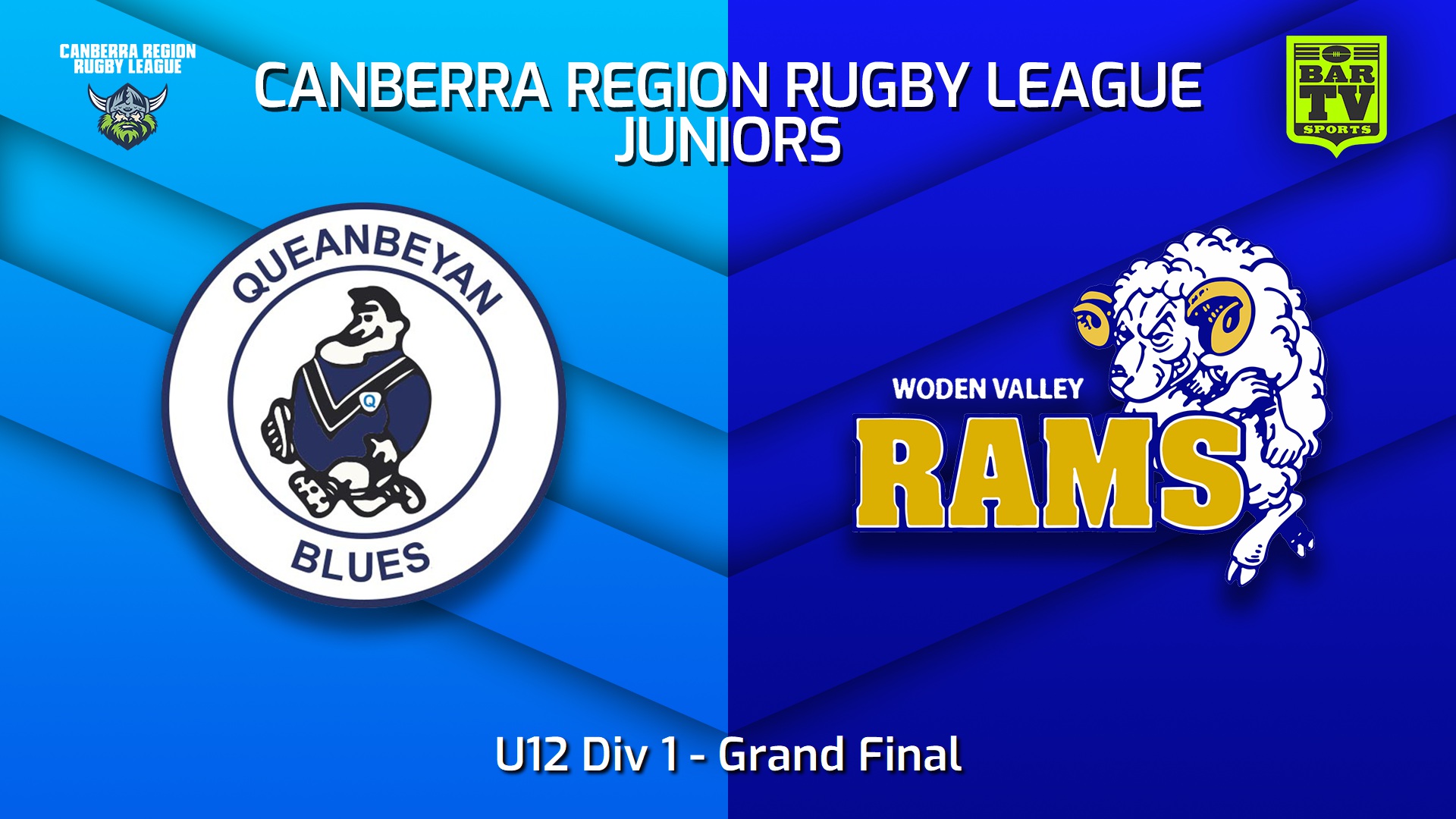 240915-video-Canberra Region Rugby League Juniors Grand Final - U12 Div 1 - Queanbeyan Blues Juniors v Woden Valley Rams Juniors Slate Image