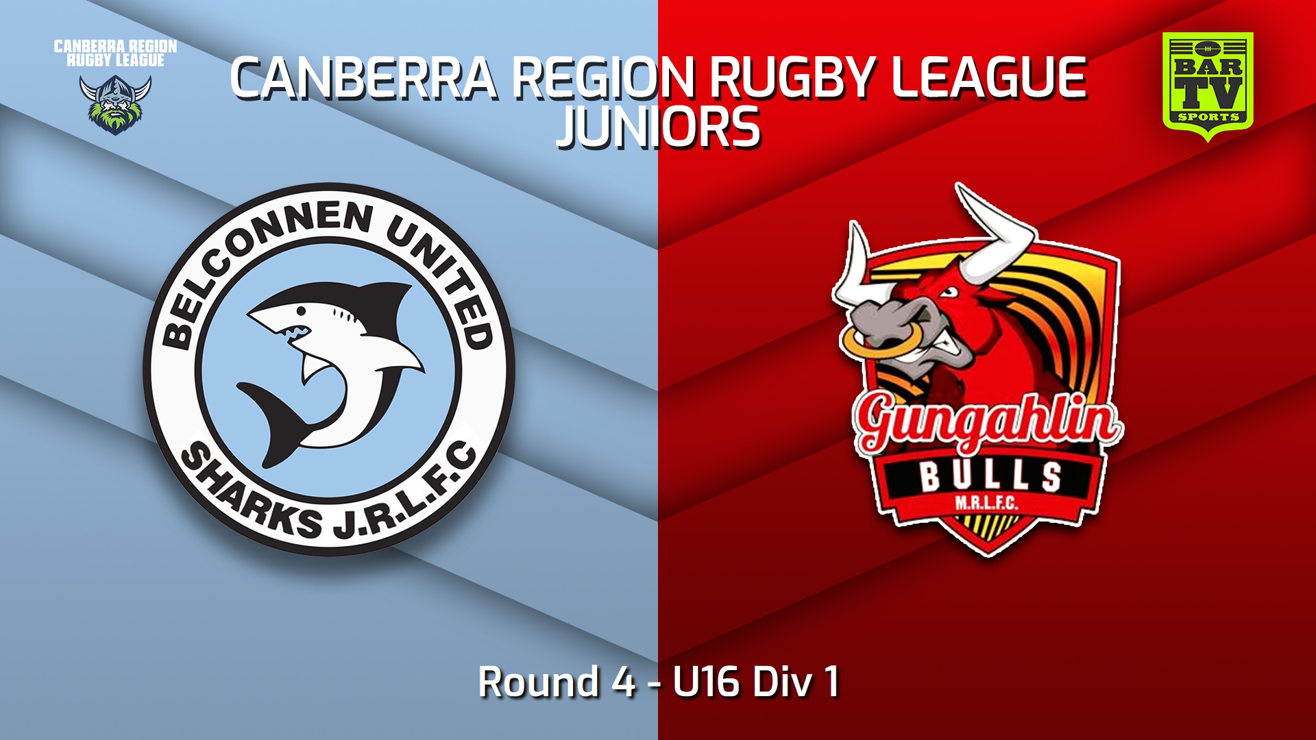 250516-video-Canberra Region Rugby League Juniors Round 4 - U16 Div 1 - Belconnen United Sharks Juniors v Gungahlin Bulls Juniors Slate Image