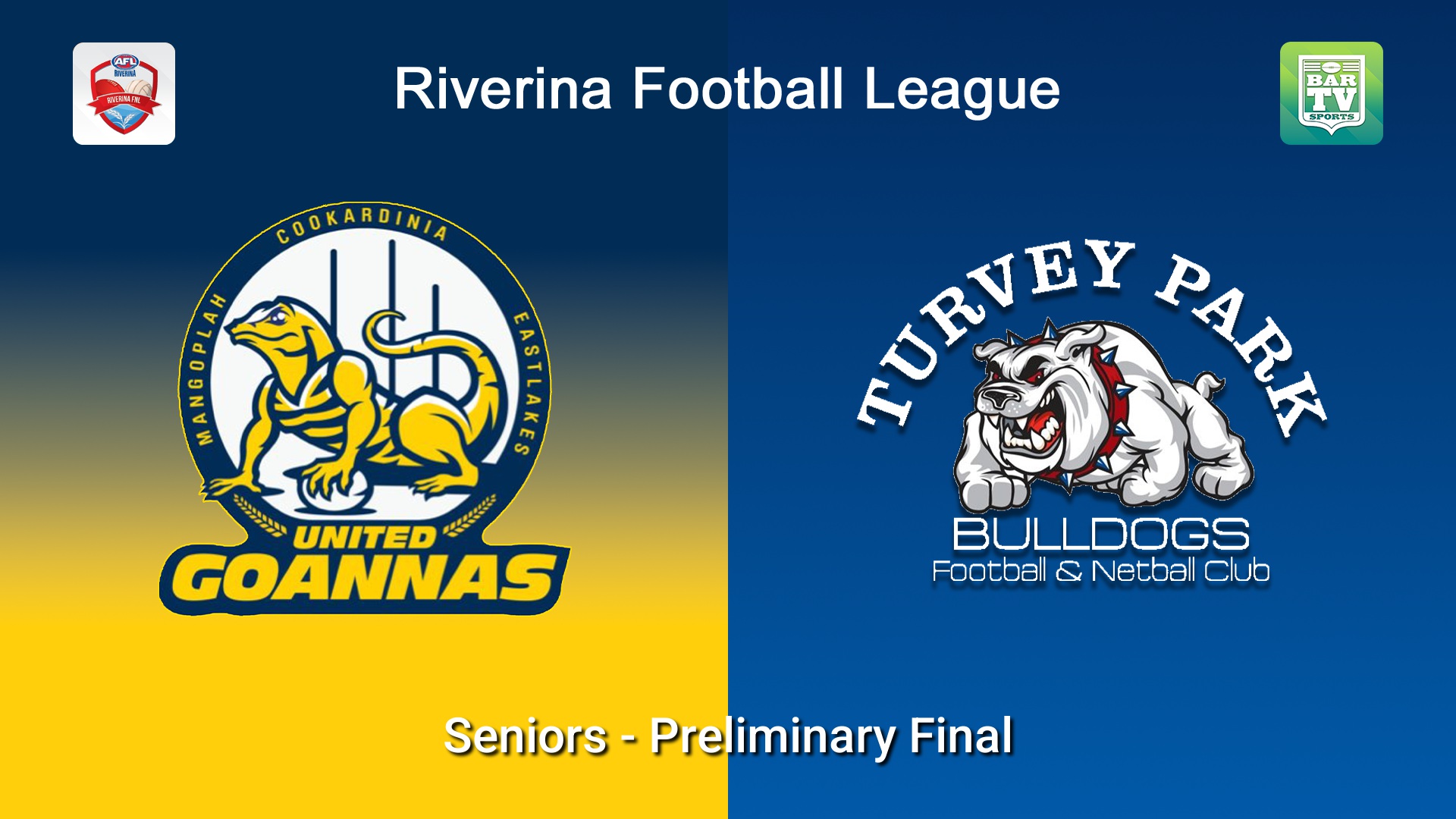 260906-video-Riverina Football League Preliminary Final - Seniors - MCUE Goannas v Turvey Park Bulldogs Minigame Slate Image