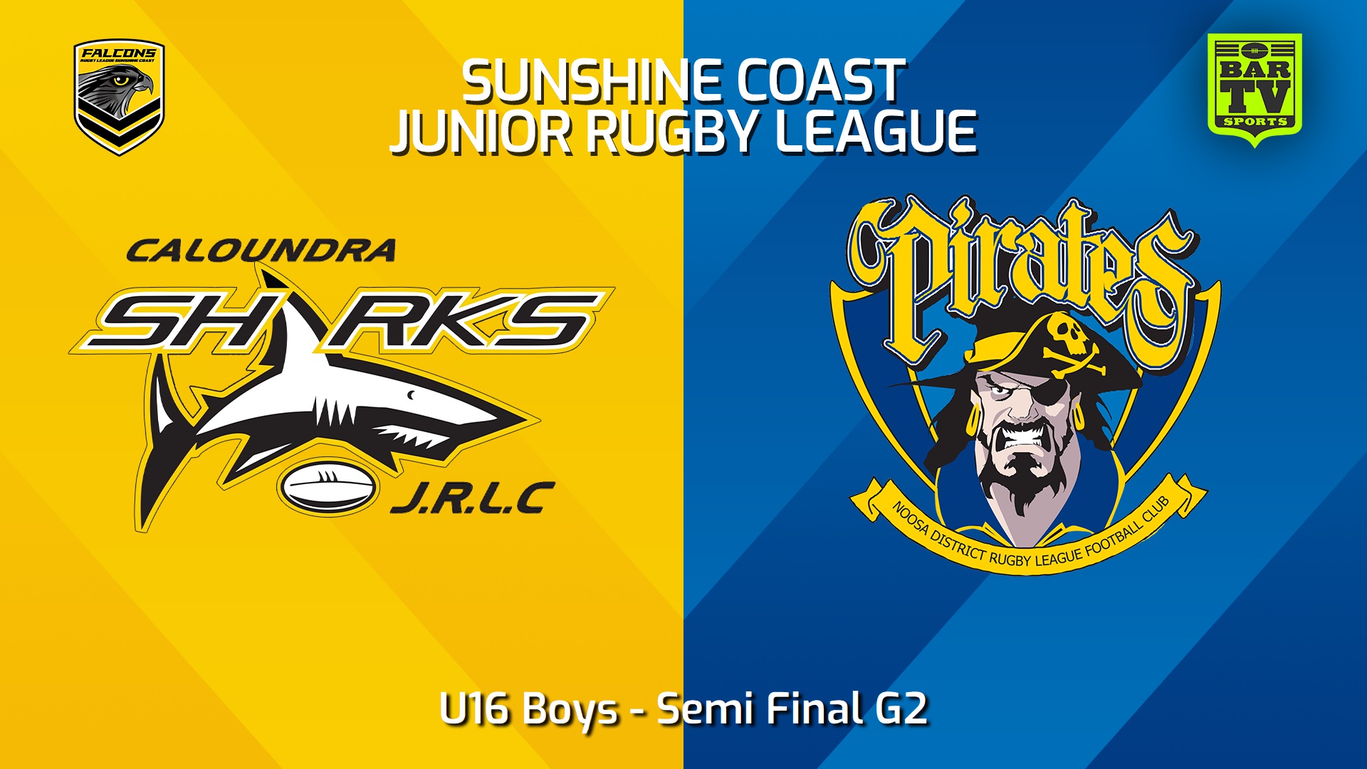 240823-video-Sunshine Coast Junior Rugby League Semi Final G2 - U16 Boys - Caloundra Sharks JRL v Noosa Pirates JRL Slate Image