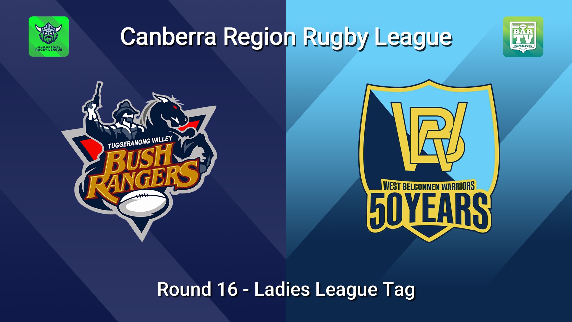 260808-video-Canberra Round 16 - Ladies League Tag - Tuggeranong Bushrangers v West Belconnen Warriors Slate Image