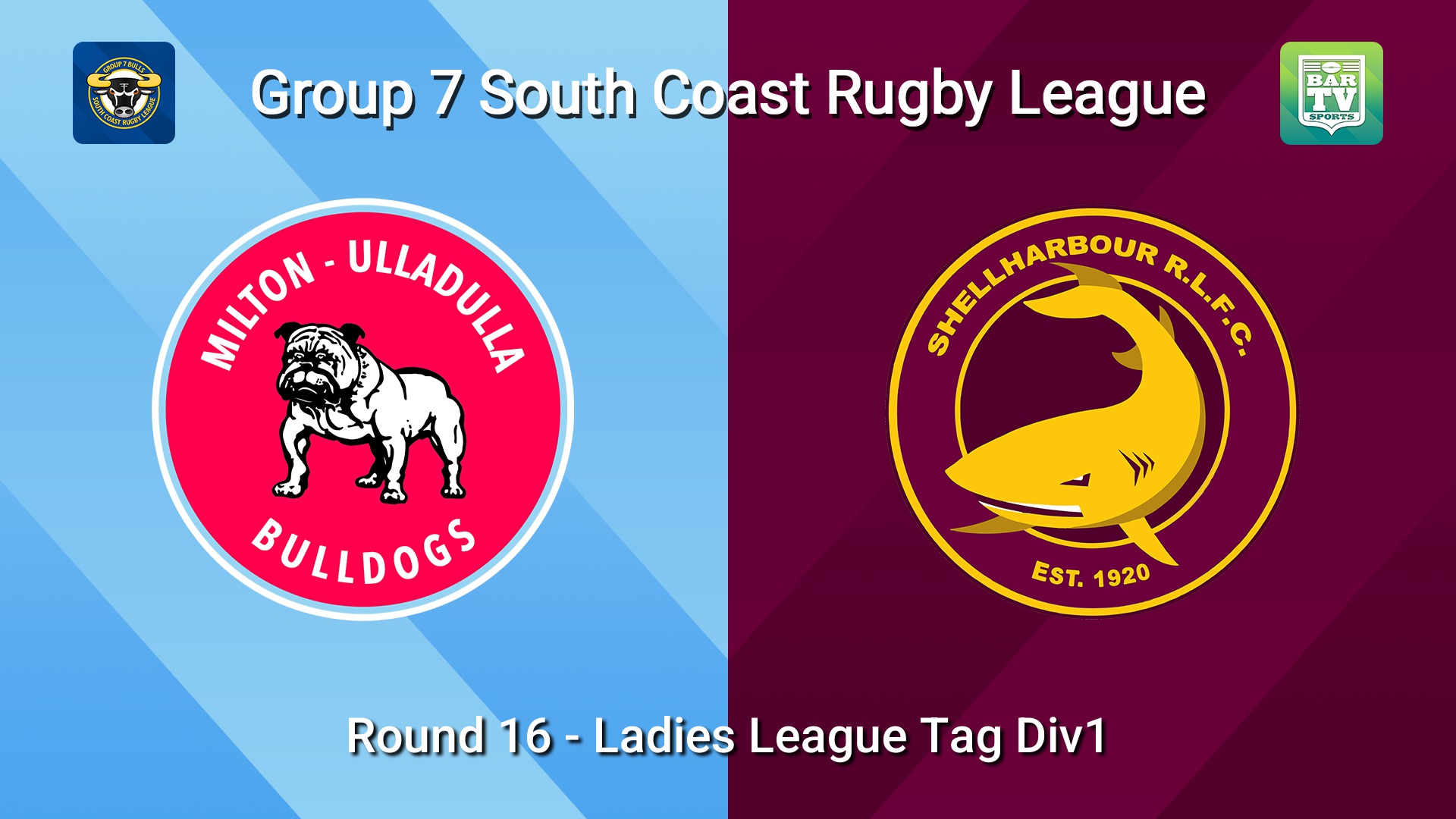 260823-video-South Coast Round 16 - Ladies League Tag Div1 - Milton-Ulladulla Bulldogs v Shellharbour Sharks Slate Image