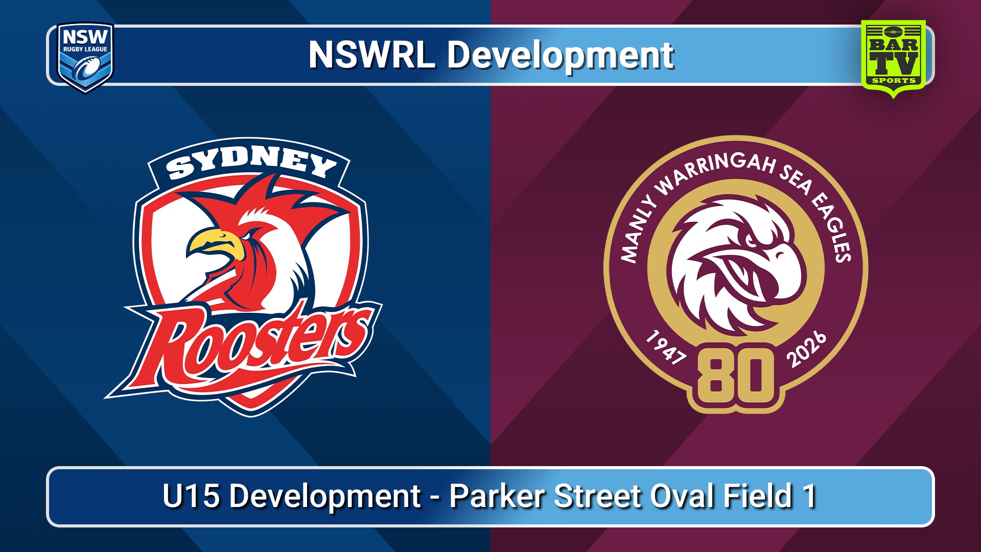 260716-video-NSWRL Development Game 53 - U15 Development - Sydney Roosters v Manly Warringah Sea Eagles Slate Image