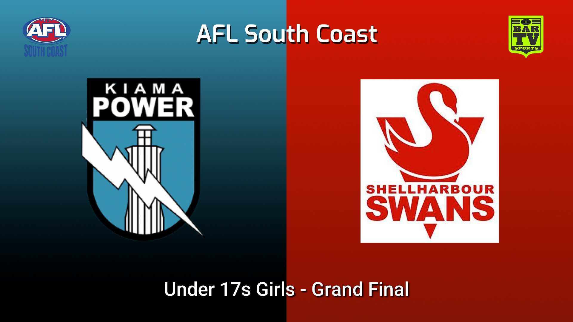 260828-video-AFL South Coast Juniors Grand Final - Under 17s Girls - Kiama Power  v Swans/Tigers/Lions Slate Image