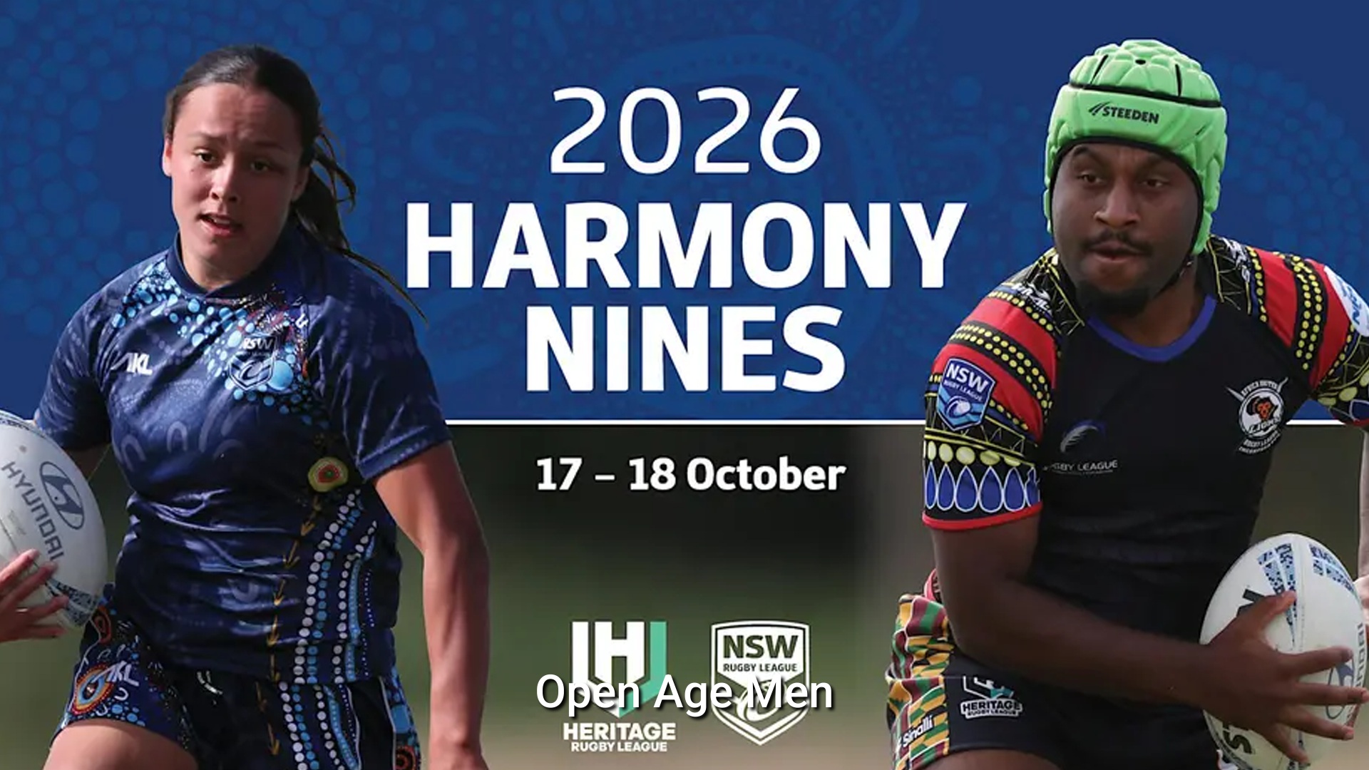 261018-video-Harmony 9's Rugby League Round 1 - Open Age Men - NSW Indigenous Rugby League v Lebanese Cedars Slate Image