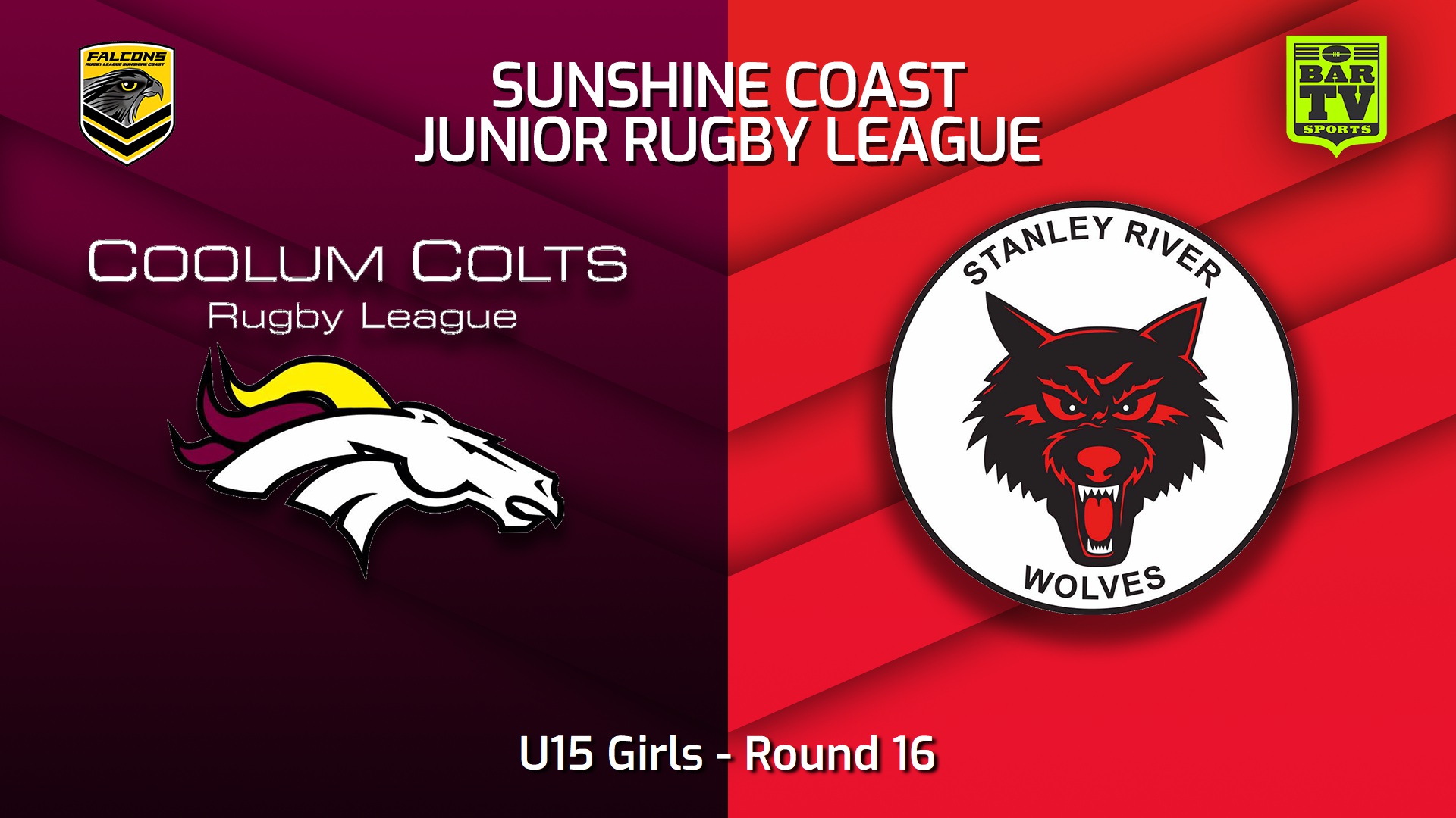 230811-Sunshine Coast Junior Rugby League Round 16 - U15 Girls - Coolum Colts JRL v Stanley River Wolves JRL Slate Image