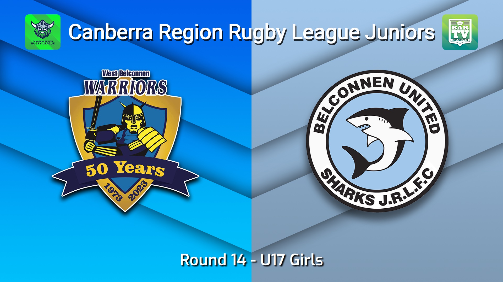 260821-video-Canberra Region Rugby League Juniors Round 14 - U17 Girls - West Belconnen Warriors Juniors v Belconnen United Sharks Juniors Slate Image