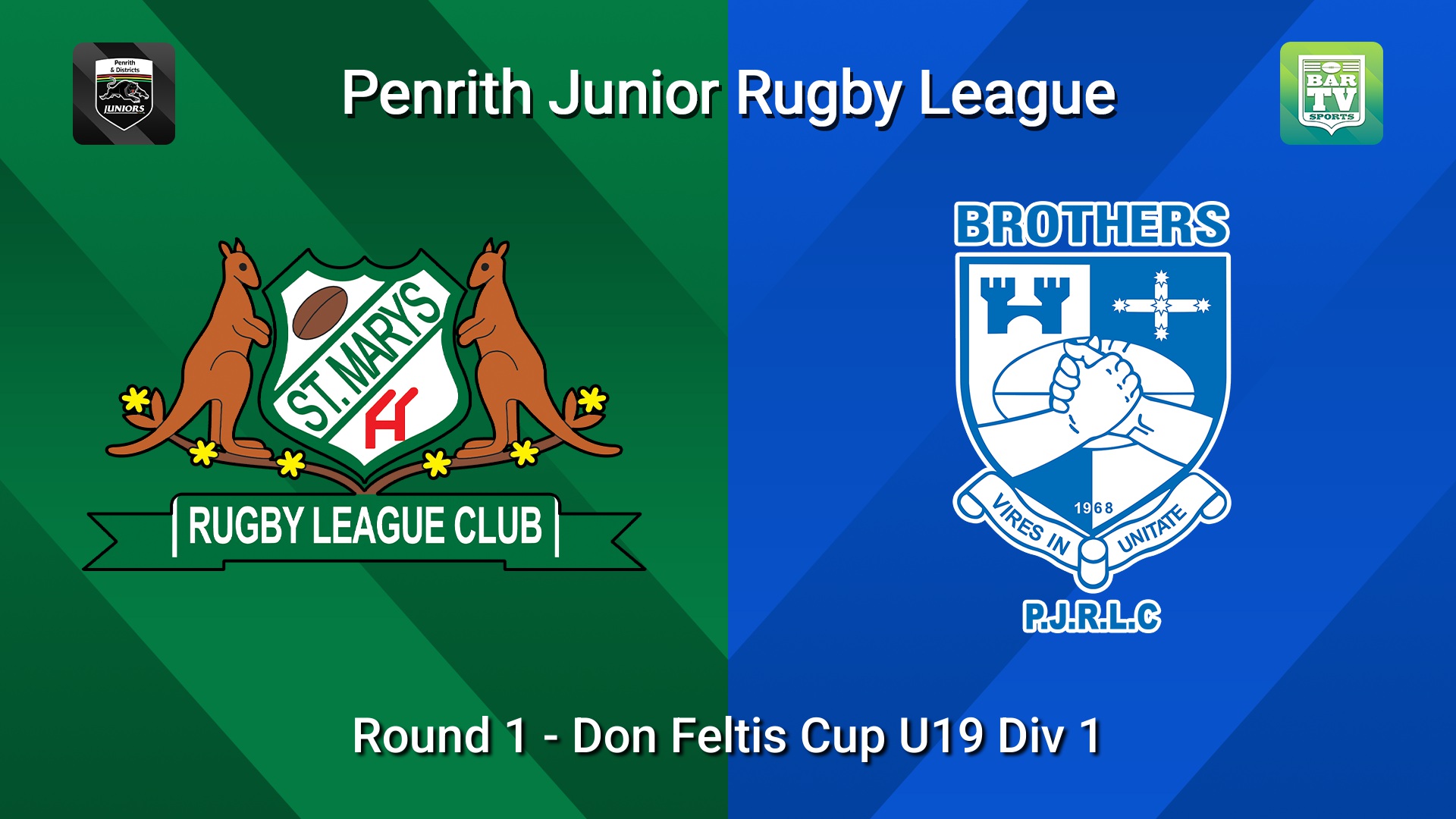 260329-video-Penrith & District Junior Rugby League Round 1 - Don Feltis Cup U19 Div 1 - St Marys v Brothers Slate Image