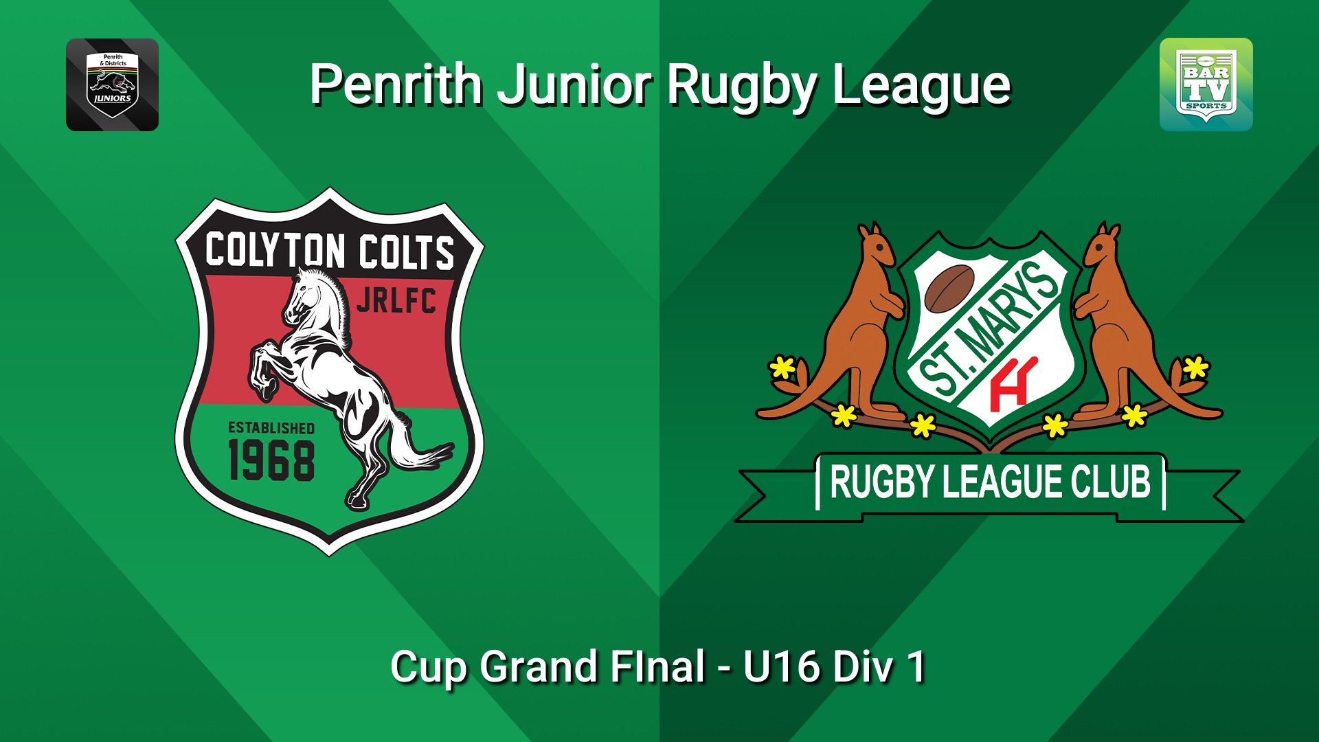 260912-video-Penrith & District Junior Rugby League Cup Grand FInal - U16 Div 1 - Colyton v St Marys Minigame Slate Image
