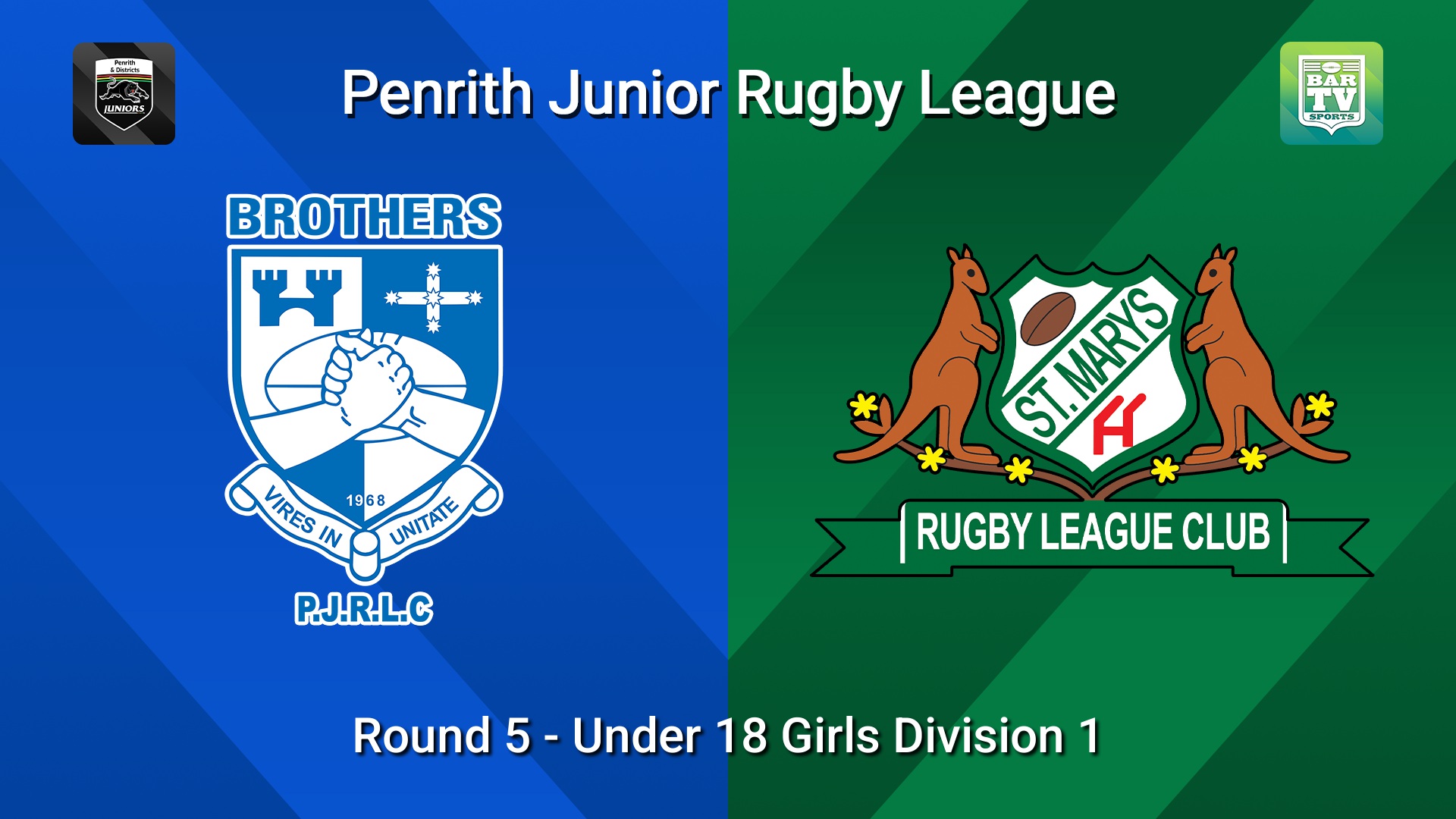 260523-video-Penrith & District Junior Rugby League Round 5 - Under 18 Girls Division 1 - Brothers v St Marys Slate Image