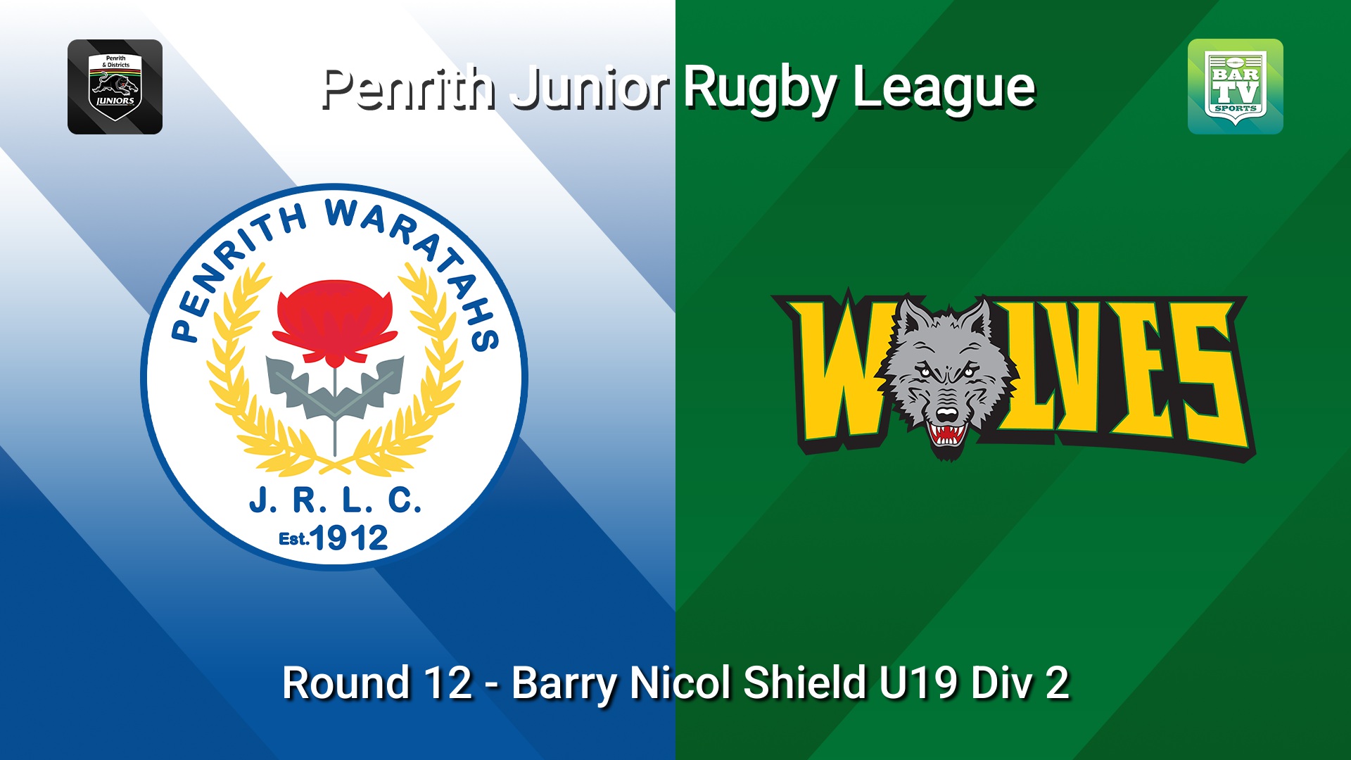 260704-video-Penrith & District Junior Rugby League Round 12 - Barry Nicol Shield U19 Div 2 - Penrith Waratahs v Windsor Wolves Slate Image