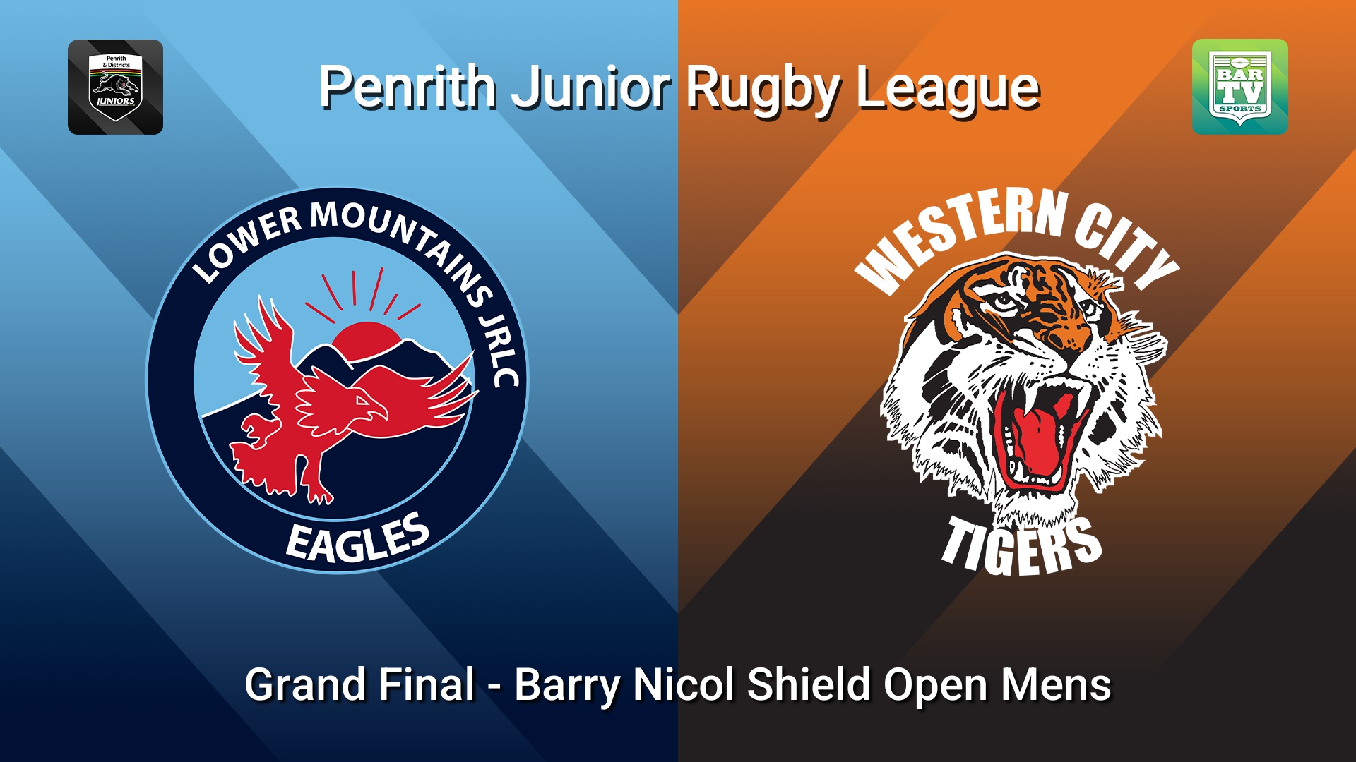 260912-video-Penrith & District Junior Rugby League Grand Final - Barry Nicol Shield Open Mens - Lower Mountains v Western City Tigers Minigame Slate Image