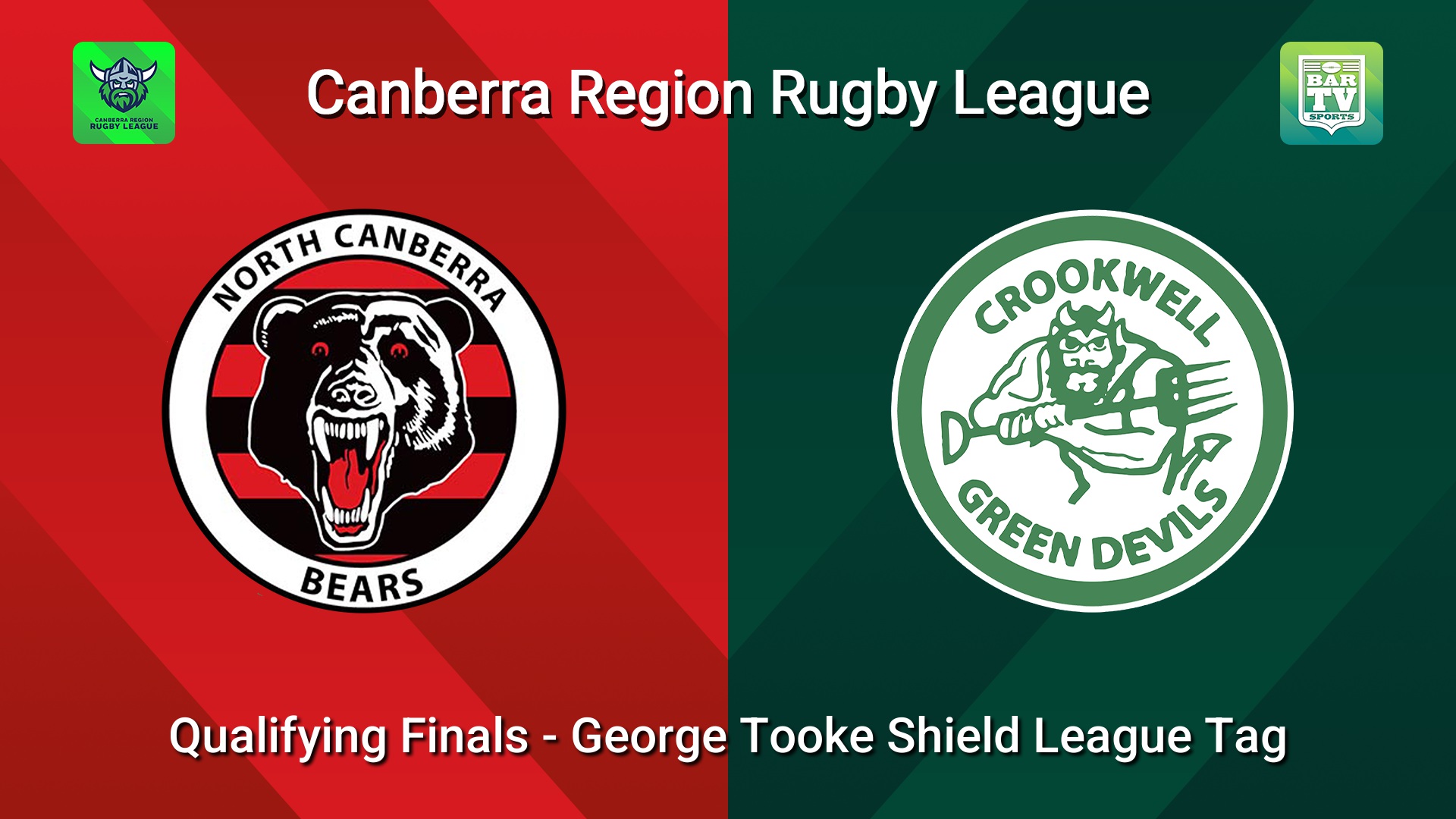 260822-video-Canberra Qualifying Finals - George Tooke Shield League Tag - North Canberra Bears v Crookwell Green Devils Slate Image