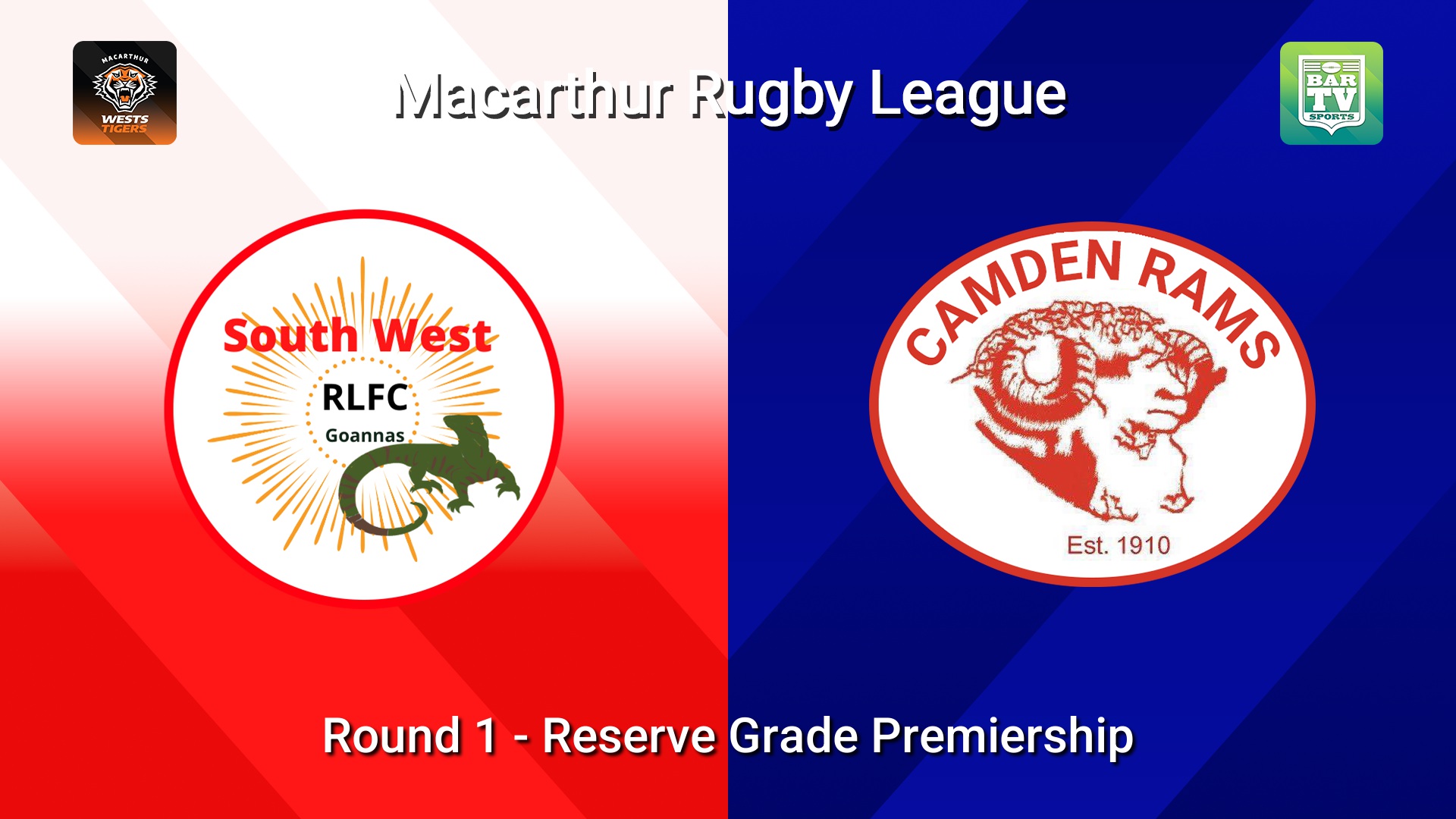 260412-video-Macarthur RL Round 1 - Reserve Grade Premiership - South West Goannas v Camden Rams Slate Image