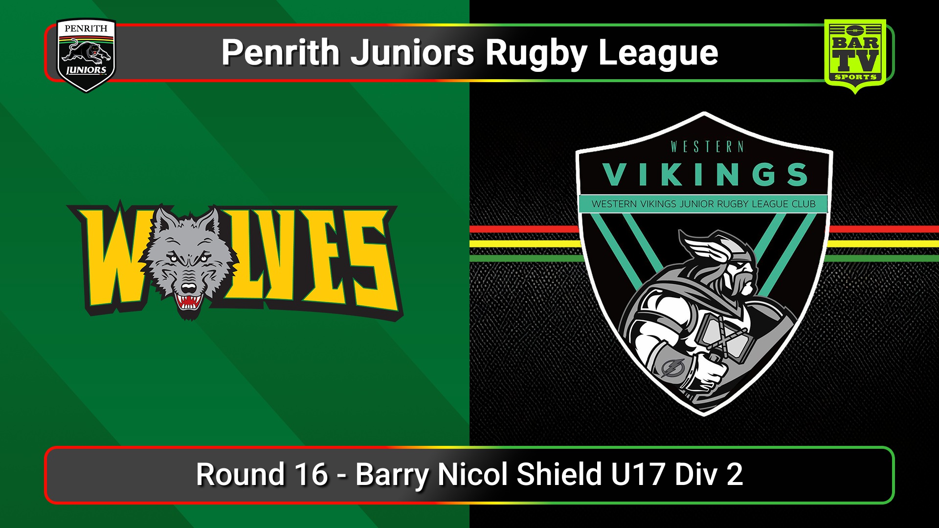 250809-video-Penrith & District Junior Rugby League Round 16 - Barry Nicol Shield U17 Div 2 - Windsor Wolves v Western Vikings Slate Image