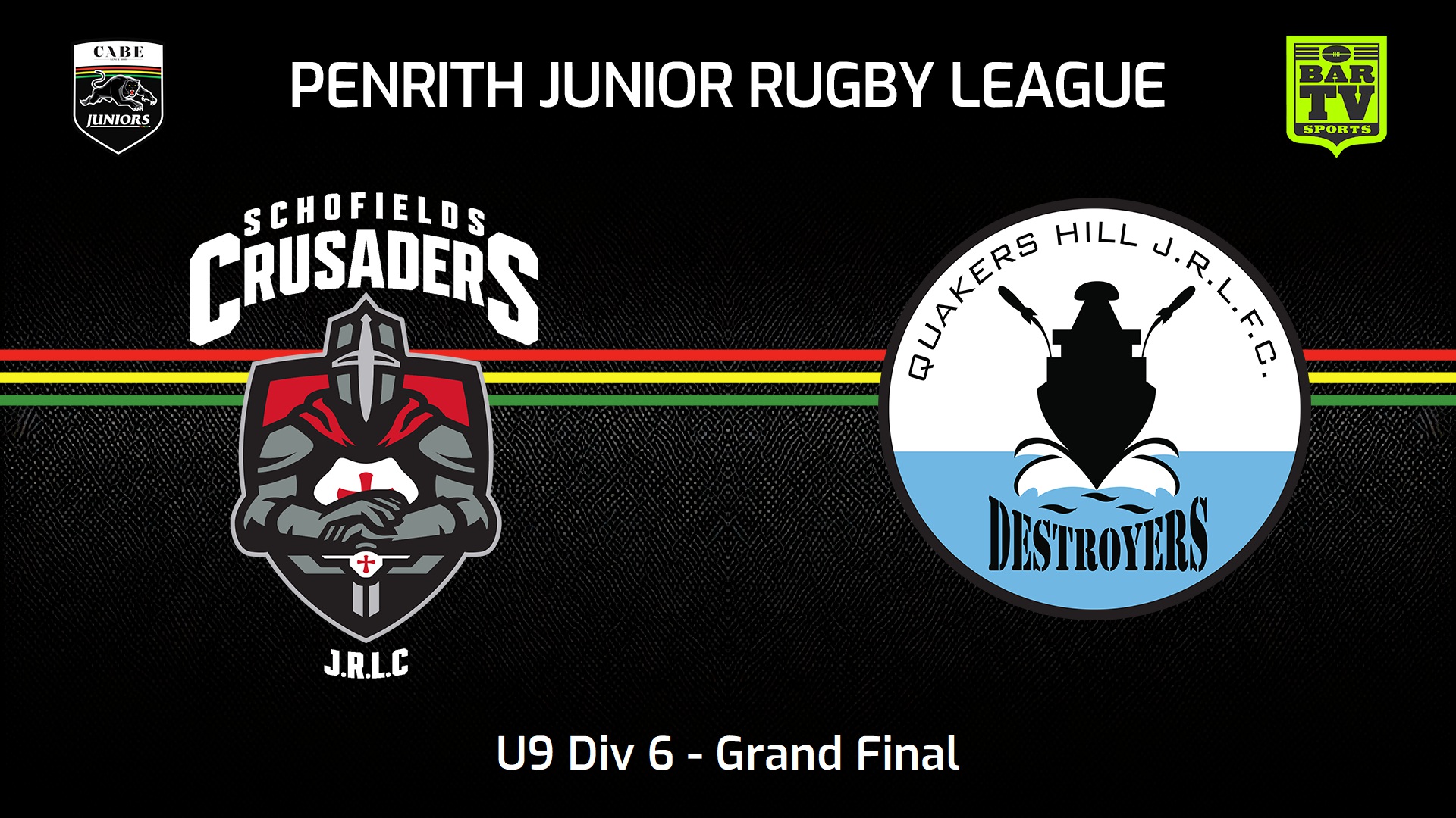230819-Penrith & District Junior Rugby League Grand Final - U9 Div 6 - Schofields Crusaders v Quakers Hill Destroyers Slate Image