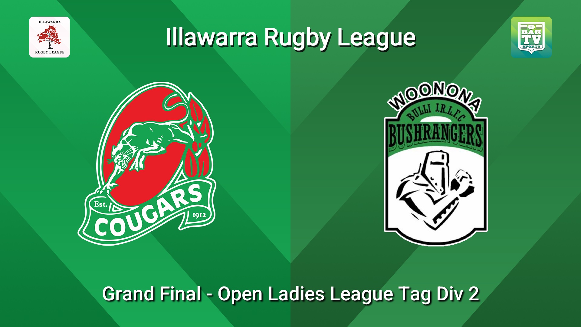 260823-video-Illawarra Grand Final - Open Ladies League Tag Div 2 - Corrimal Cougars v Woonona Bushrangers Minigame Slate Image