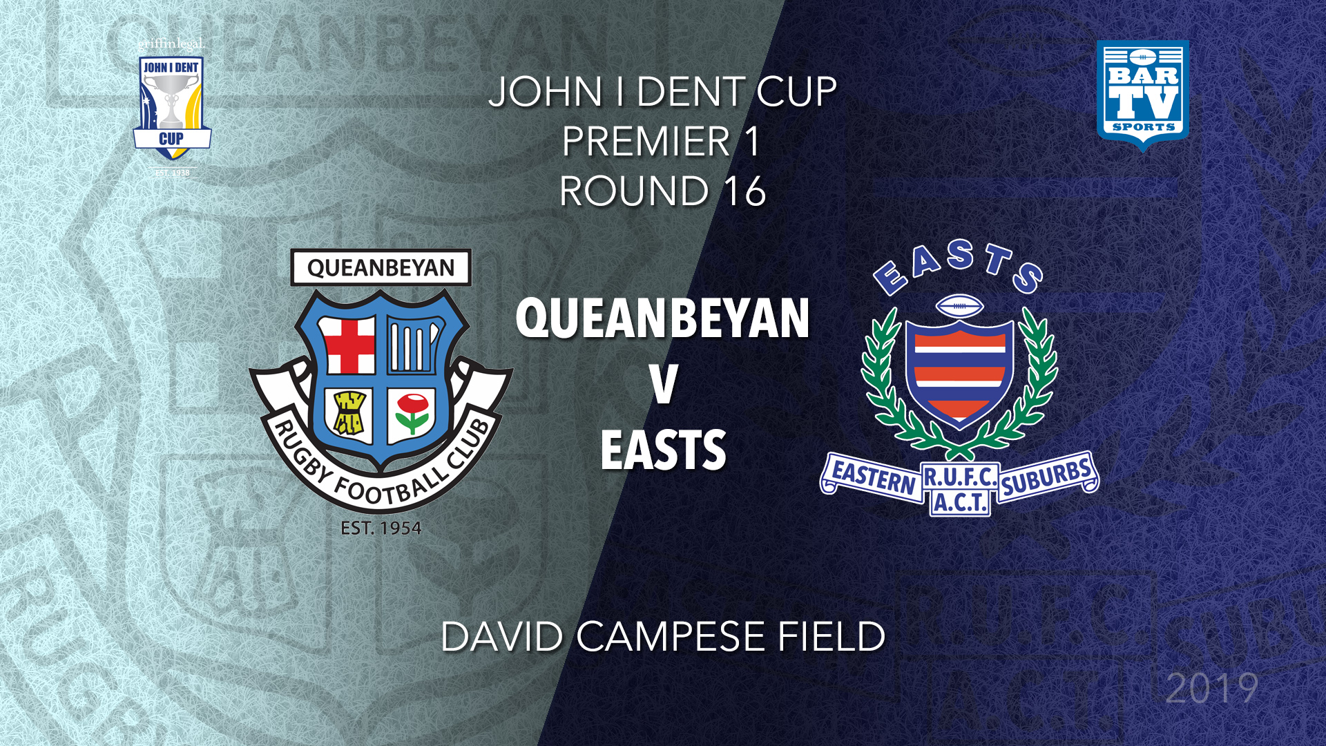 John I Dent Round 16 - Premier 1 - Queanbeyan Whites v Eastern Suburbs Slate Image