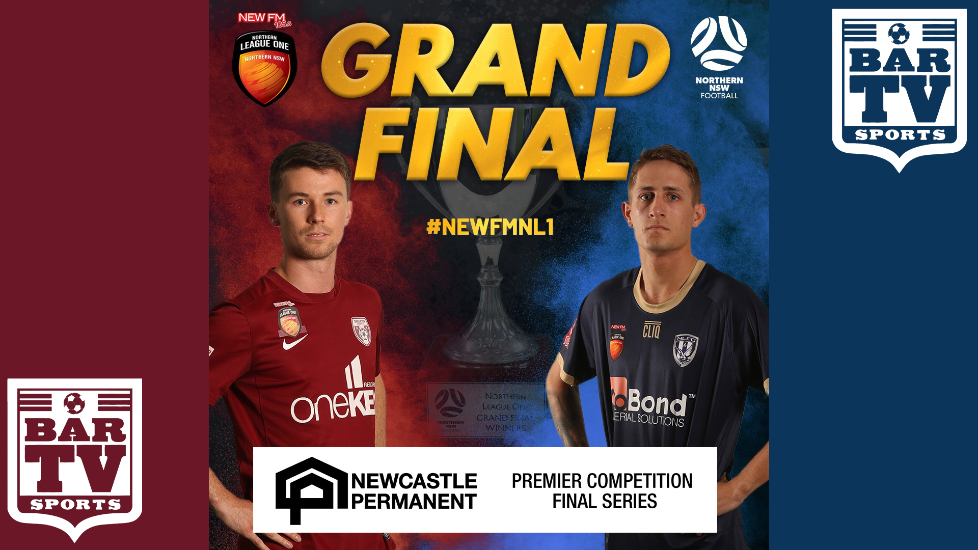 NEWFM Northern League One Grand Final - New Lambton Eagles v Singleton Strikers Slate Image