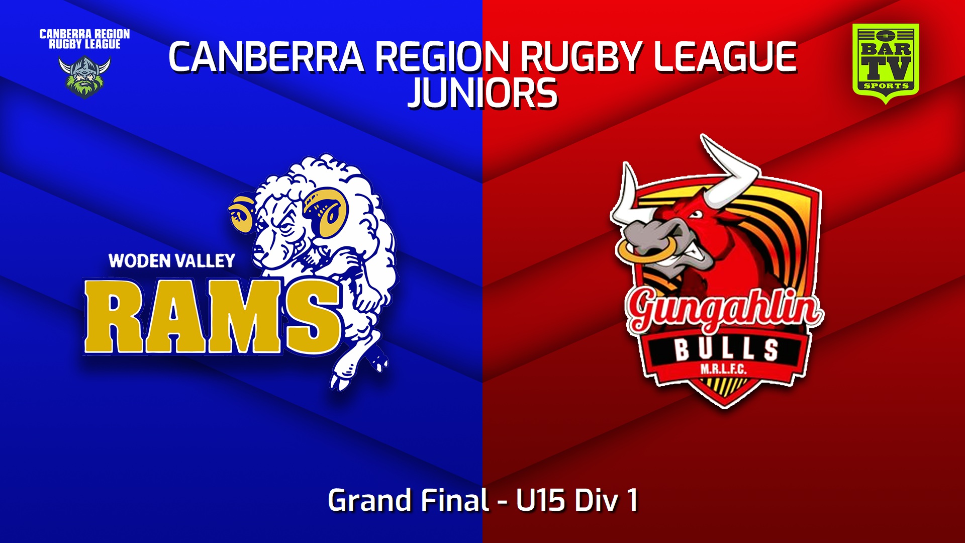 250907-video-Canberra Region Rugby League Juniors Grand Final - U15 Div 1 - Woden Valley Rams Juniors v Gungahlin Bulls Juniors Slate Image
