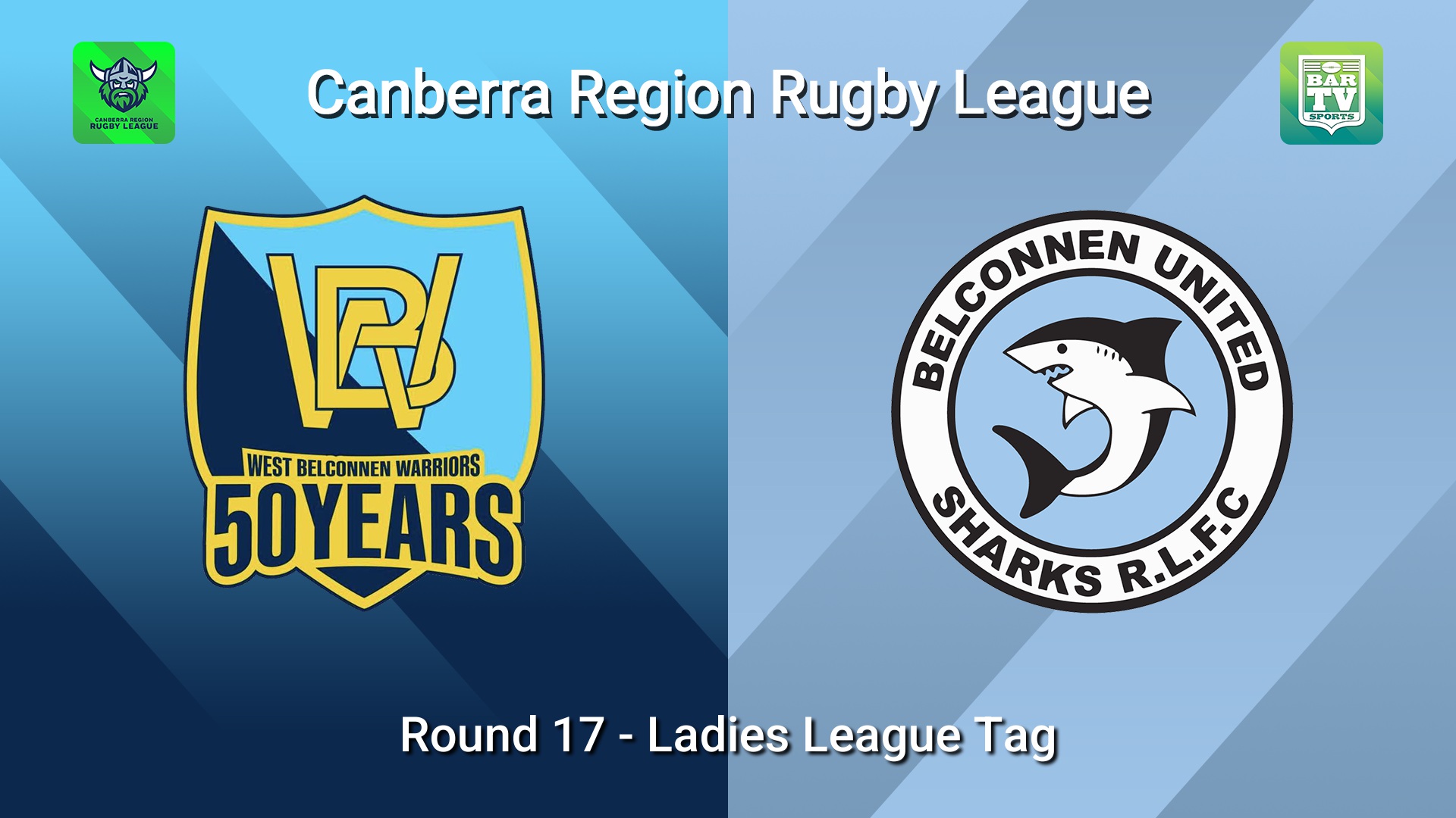 260815-video-Canberra Round 17 - Ladies League Tag - West Belconnen Warriors v Belconnen United Sharks Slate Image