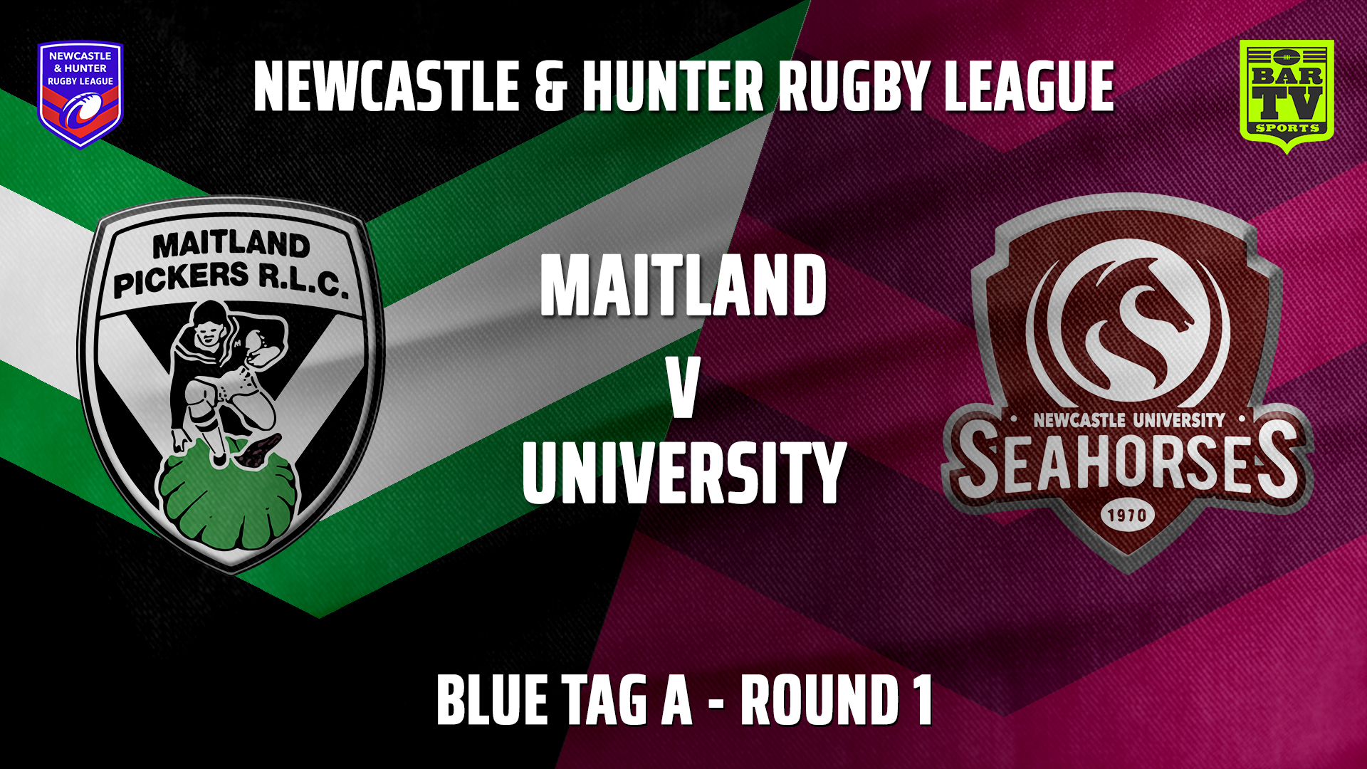 NHRL Round 1 - Blue Tag A - Maitland Pickers v Newcastle University Slate Image