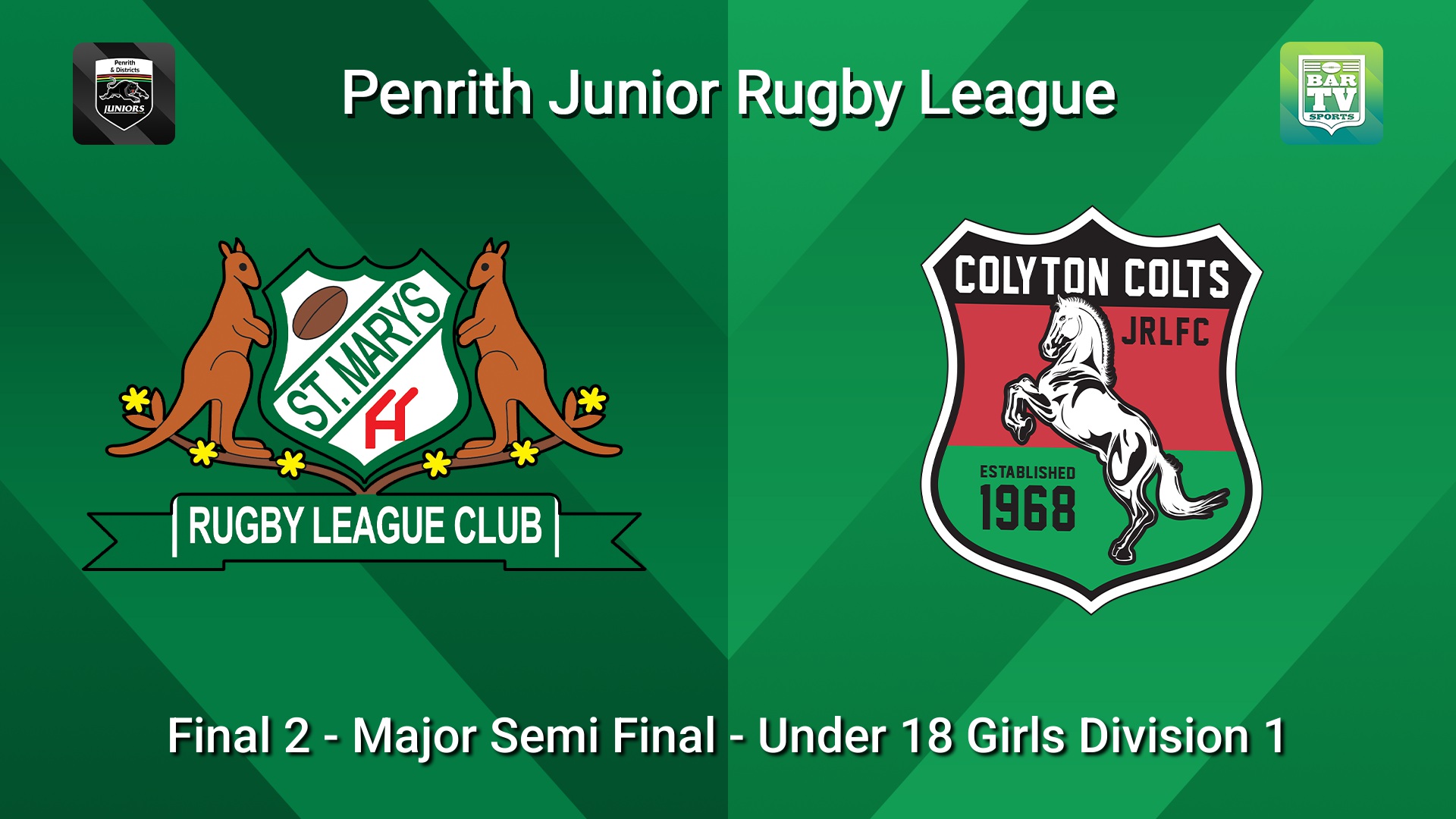 260815-video-Penrith & District Junior Rugby League Final 2 - Major Semi Final - Under 18 Girls Division 1 - St Marys v Colyton Slate Image
