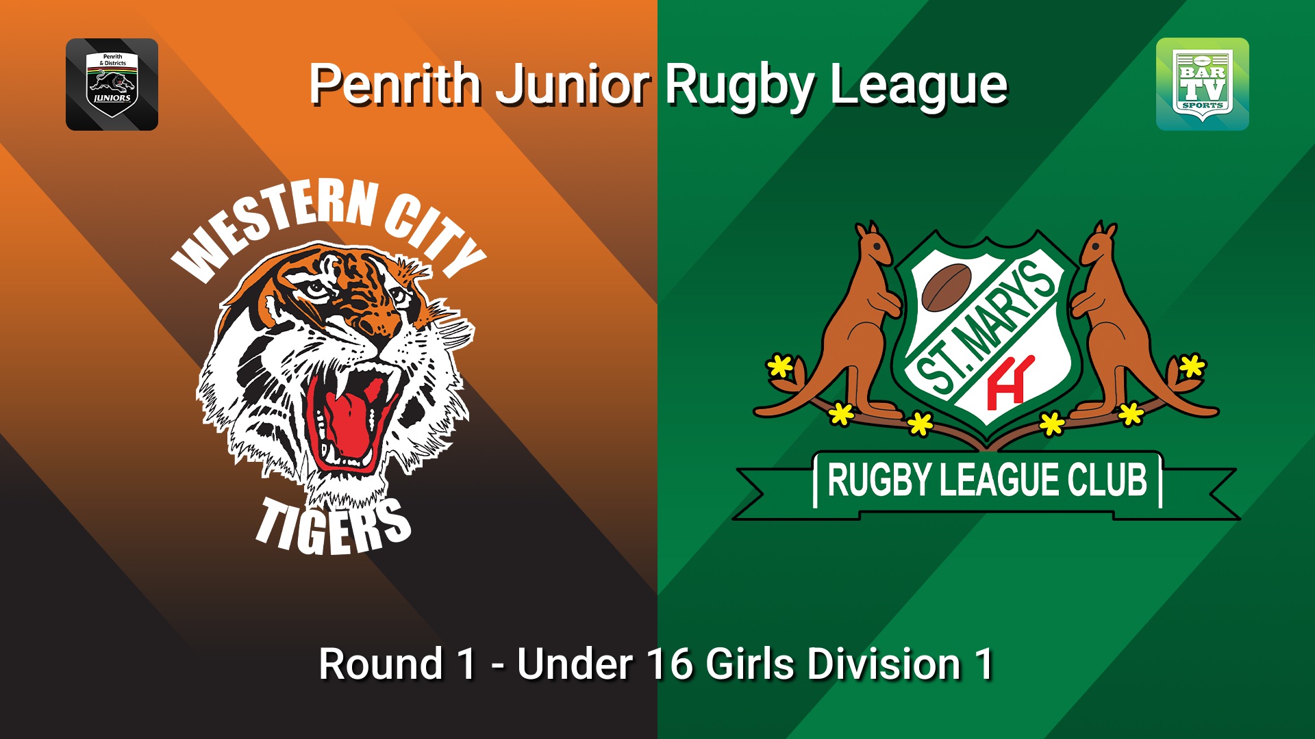 260418-video-Penrith & District Junior Rugby League Round 1 - Under 16 Girls Division 1 - Western City Tigers v St Marys Slate Image